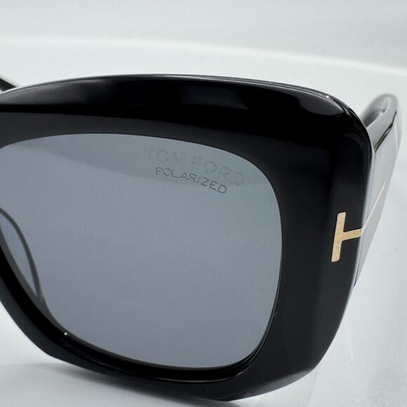 Tom Ford Sunglasses Carla-02 TF1220 01D Black Butterfly Gray Polarized Lens 52mm main image 8